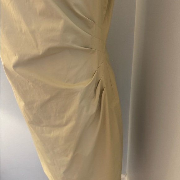 NWT Banana Republic Sleeveless Dress in Light Beige Ruched on Side Size 14 - Picture 2 of 13